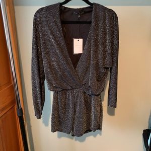 Endless rose black and silver romper